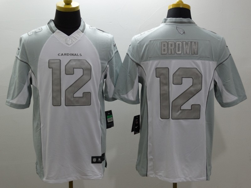 Men's Arizona Cardinals John Brown #12 White Jersey